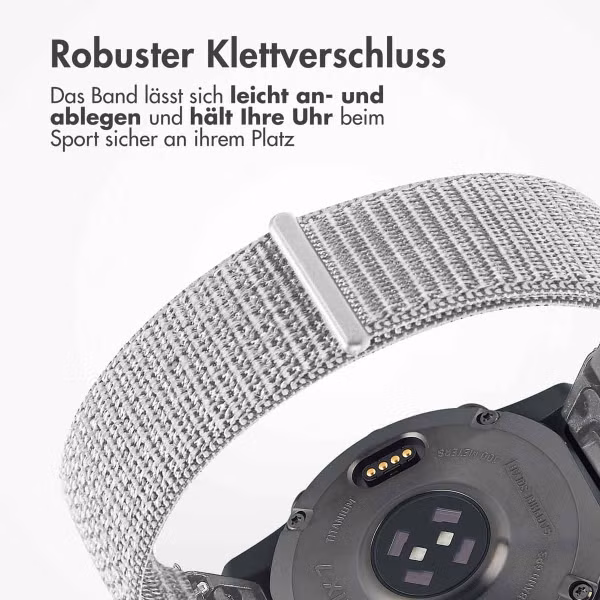 imoshion QuickFit® Nylon Armband -   Garmin 20 mm Anschluss - Größe L/XL - Weiß