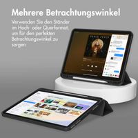 Accezz Smarte Klapphülle aus Silikon Apple iPad 11 (2025) 11 Zoll A16 / iPad 10 (2022) 10.9 Zoll - Schwarz