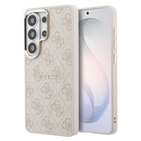 Guess 4G Leather Back Cover mit MagSafe Samsung Galaxy S26 Ultra - Gold Edge - Pink