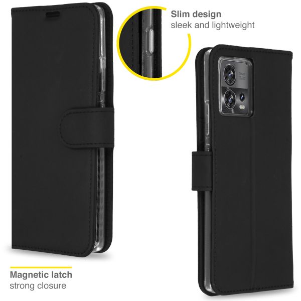 Accezz Wallet TPU Klapphülle für das Motorola Edge 30 Fusion - Schwarz