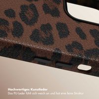 Selencia Sabi Backcover Leopardenmuster mit MagSafe Apple iPhone 12 (Pro) - Mocha Brown