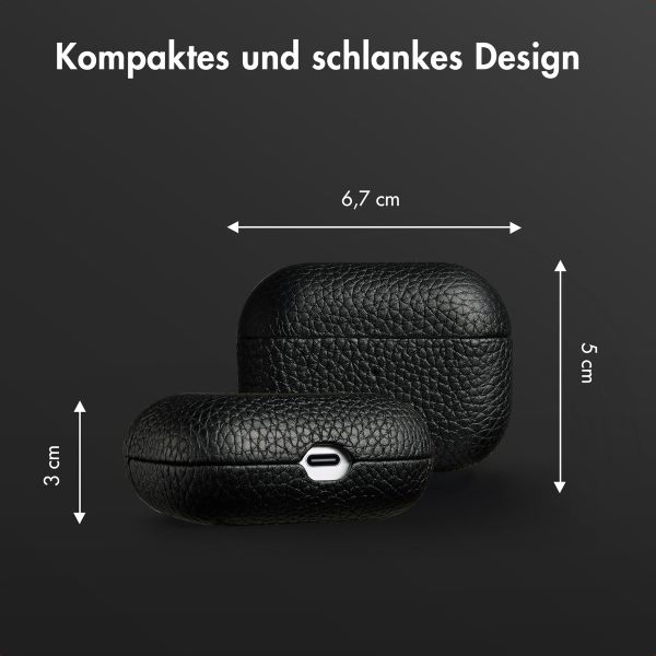 Accezz Echtes Leder Case Apple AirPods Pro - Schwartz