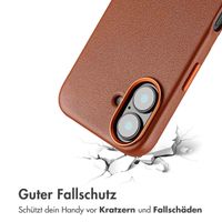 Accezz MagSafe Leather Backcover für das iPhone 16 - Sienna Brown