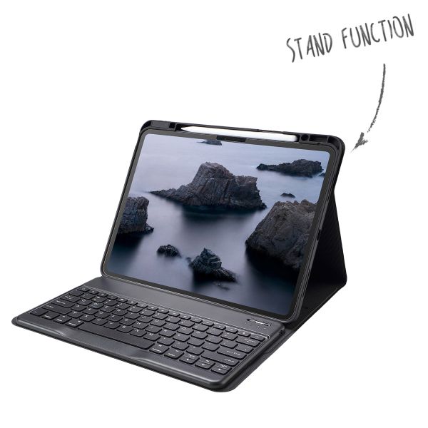 Accezz QWERTZ ﻿Bluetooth Keyboard Klapphülle für das iPad Air 13 Zoll (2025) M3 / (2024) M2 - Schwarz