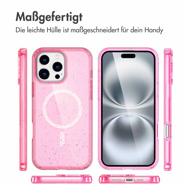 imoshion Sparkle Back Cover mit MagSafe für das iPhone 16 Pro Max - Rosa