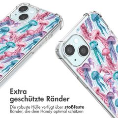 imoshion Design Hülle mit Band Apple iPhone 15 - Jellyfish Watercolor