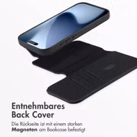 Accezz 2-in-1 Klapphülle aus Leder mit MagSafe Apple iPhone 17 Pro - Onyx Black