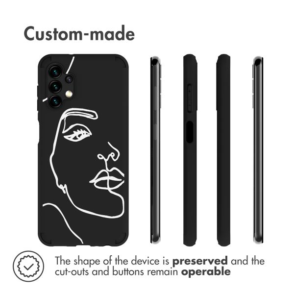 imoshion Design Hülle Samsung Galaxy A13 (5G) / A04s - Line Art Woman Black