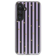 imoshion Design Hülle Samsung Galaxy S24 FE - Sparkle Lines Lavender