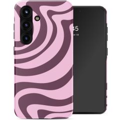 Selencia Vivid Rückabdeckung mit MagSafe Samsung Galaxy S25 - Wavy Swirl Pink Plum