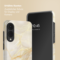 Selencia Vivid Back Cover Samsung Galaxy S25 Edge - Golden Beige Marble