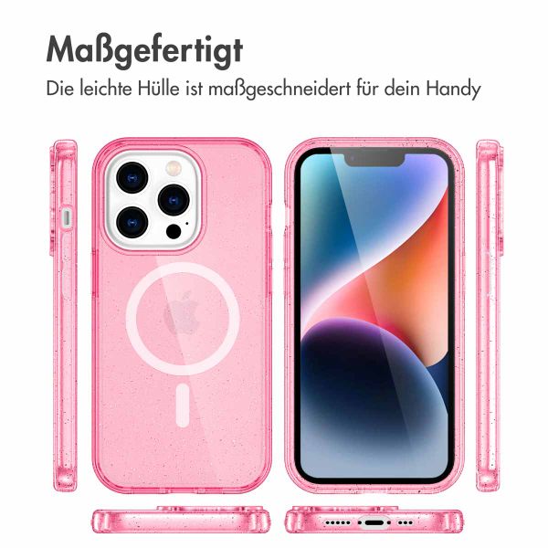 imoshion Sparkle Back Cover mit MagSafe Apple iPhone 14 Pro Max - Glitzer Rosa