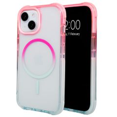 Selencia Gradient MagSafe Back Cover Apple iPhone 15 - Rosa / Blau