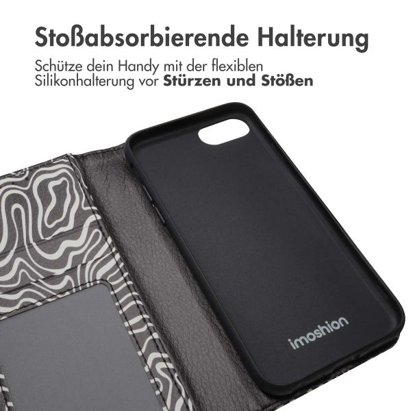 imoshion ﻿Design Klapphülle für das Apple iPhone SE (2022 / 2020) / 8 / 7 / 6(s) - Black And White