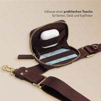 Selencia Handykette mit kleiner Tasche - Mocha Brown