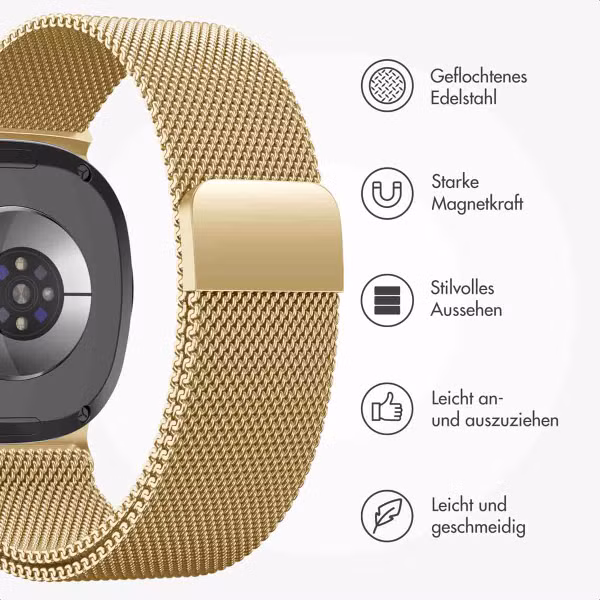 imoshion Magnetisches Milanaise Armband für das  Samsung Galaxy Watch 8 (40/44mm) / Classic (46mm) - Gold