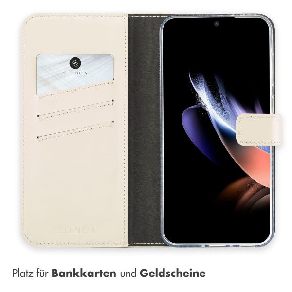 Selencia Echtleder Klapphülle Samsung Galaxy A36 / A56 - Greige