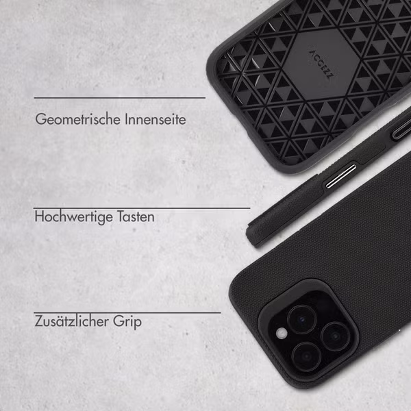 Accezz Tough Back Cover mit MagSafe Apple iPhone 16 Pro - Schwarz