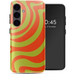 Selencia Vivid Back Cover Samsung Galaxy S24 - Wavy Swirl Orange Fern