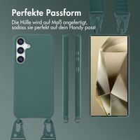 Selencia SilikonHülle mit abnehmbarem Band Samsung Galaxy S25 Ultra - Dunkelgrün