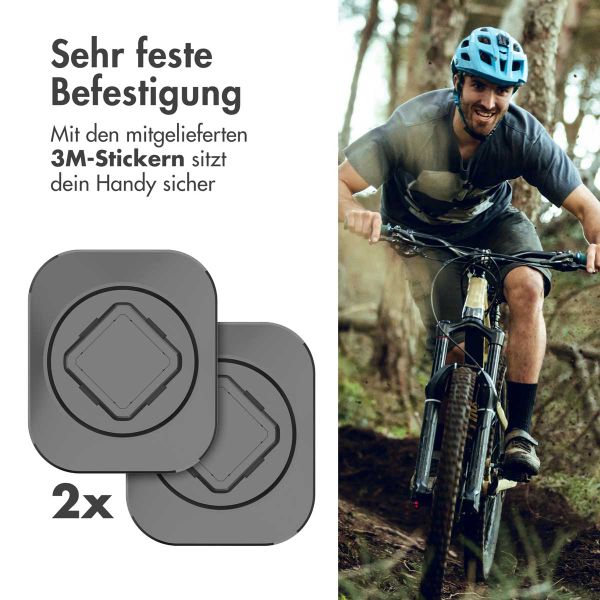 Accezz EasyLock handyhalterung Fahrrad - Universal - Aluminium - 360 Grad drehbar - Schwarz