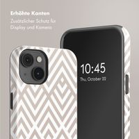 Selencia Vivid Tough Back Cover mit MagSafe für das iPhone 14 - Beige Zigzag