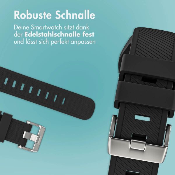 imoshion Flexibles Silikonarmband - Universeller 22-mm-Anschluss - Schwarz