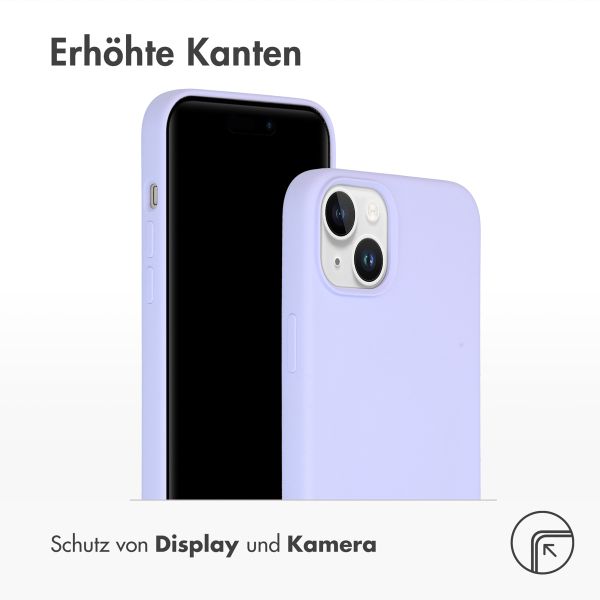 Accezz Liquid Silikoncase für das iPhone 15 Plus - Violett