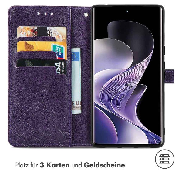 imoshion Mandala Klapphülle für das Xiaomi Redmi Note 14 Pro 5G - Violett