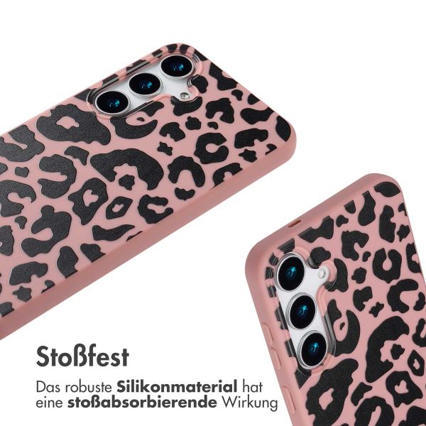 imoshion Silikonhülle design mit Band für das Samsung Galaxy S25 Plus - Animal Pink