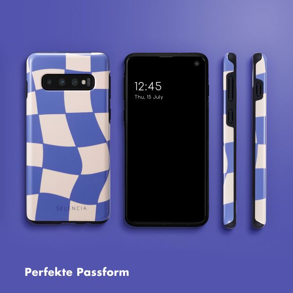 Selencia Vivid Tough Back Cover für das Samsung Galaxy S10 - Groovy Sapphire Blue