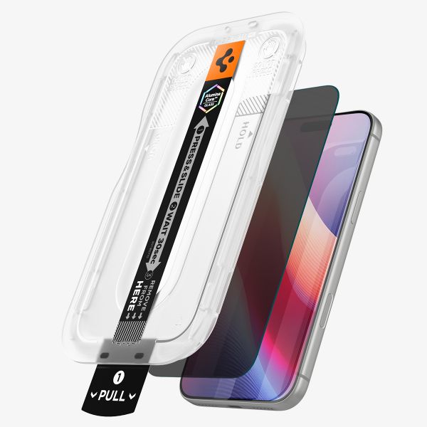 Spigen GLAStR Privacy EZ Fit Displayschutzfolie + Applicator - 1-Pack Apple iPhone 18 Pro