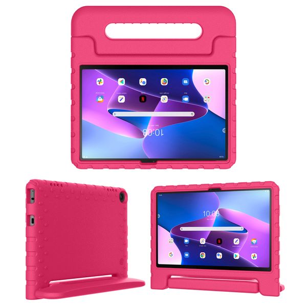 imoshion Schutzhülle mit Handgriff kindersicher für das Lenovo Tab M10 (3rd gen) - Rosa