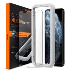Spigen GLAStR EZ Fit Displayschutzfolie  + Applicator 2-pack für das Apple iPhone 11