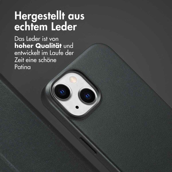 Accezz 2-in-1 Klapphülle aus Leder mit MagSafe Apple iPhone 14 - Onyx Black