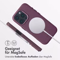 Accezz MagSafe Leather Backcover für das Apple iPhone 16 Pro - Heath Purple