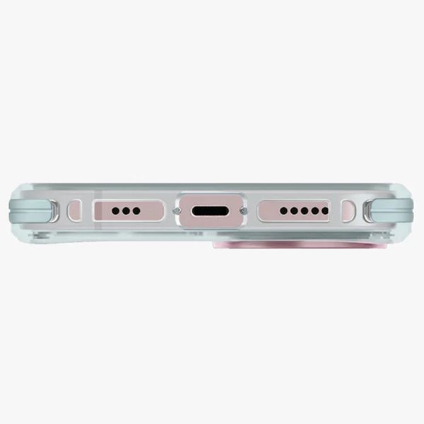 Uniq Combat Duo MagSafe Back Cover für das iPhone 15 - Pastel (Sky Blue/ Powder Pink)