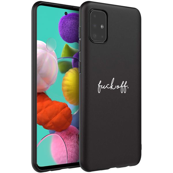 imoshion Design Hülle Samsung Galaxy A51 - Fuck Off - Schwarz