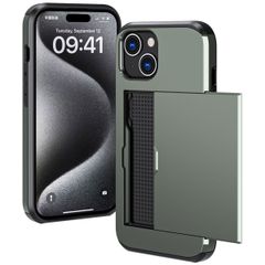 imoshion Backcover mit Kartenfach Apple iPhone 15 - Dunkelgrün