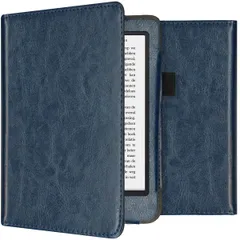 imoshion Vegan Leather Klapphülle Kobo Clara 2E / Tolino Shine 4 - Dunkelblau