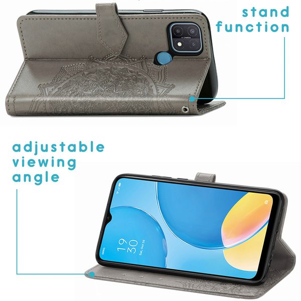 imoshion Mandala Klapphülle Oppo A15 - Grau