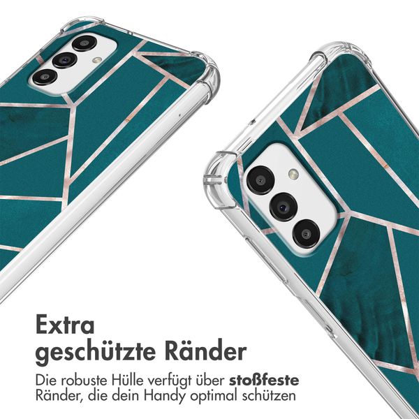 imoshion Design Hülle mit Band Samsung Galaxy A13 (5G) - Petrol Green Graphic