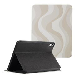 Selencia Vivid Klapphülle Apple iPad 11 (2025) 11 Zoll A16 / iPad 10 (2022) 10.9 Zoll - Desert Waves Beige
