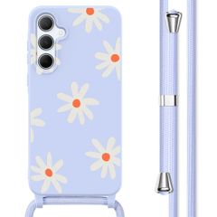 imoshion SilikonHülle design mit Band Samsung Galaxy A55 - Lila Flower Distance