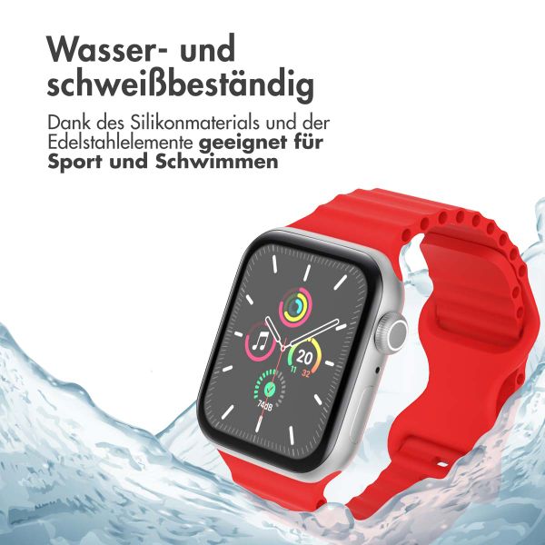 imoshion Athletic Silikonarmband für das  Apple Watch Series 1 t/m 9 / SE (38/40/41 mm) | Series 10 / 11 (42 mm) - Rot