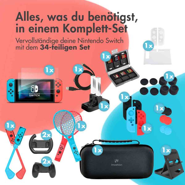 imoshion Nintendo Switch Set - 34-teiliges Zubehörset für das Nintendo Switch & Switch OLED