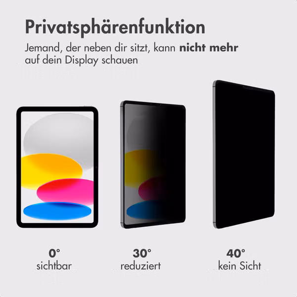 Accezz Magnetischer Sichtschutz-Displayschutz Samsung Galaxy Tab S10 Lite / S10 FE / S9 FE / S9 / S8 / S7