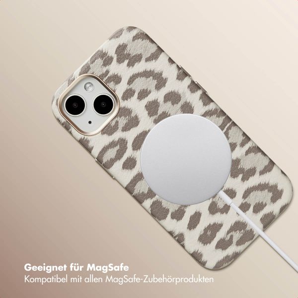 Selencia Sabi Backcover Leopardenmuster mit MagSafe Apple iPhone 13 - Soft Ivory