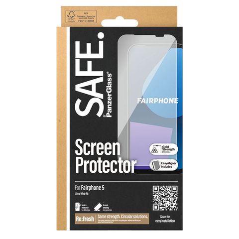 SAFE by PanzerGlass Ultra-Wide Fit Displayschutz für das Fairphone 5