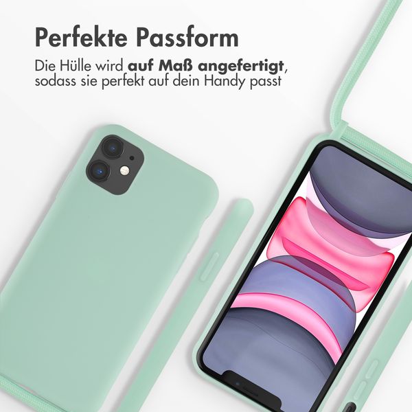 imoshion Silikonhülle mit Band für das iPhone 11 - Mintgrün